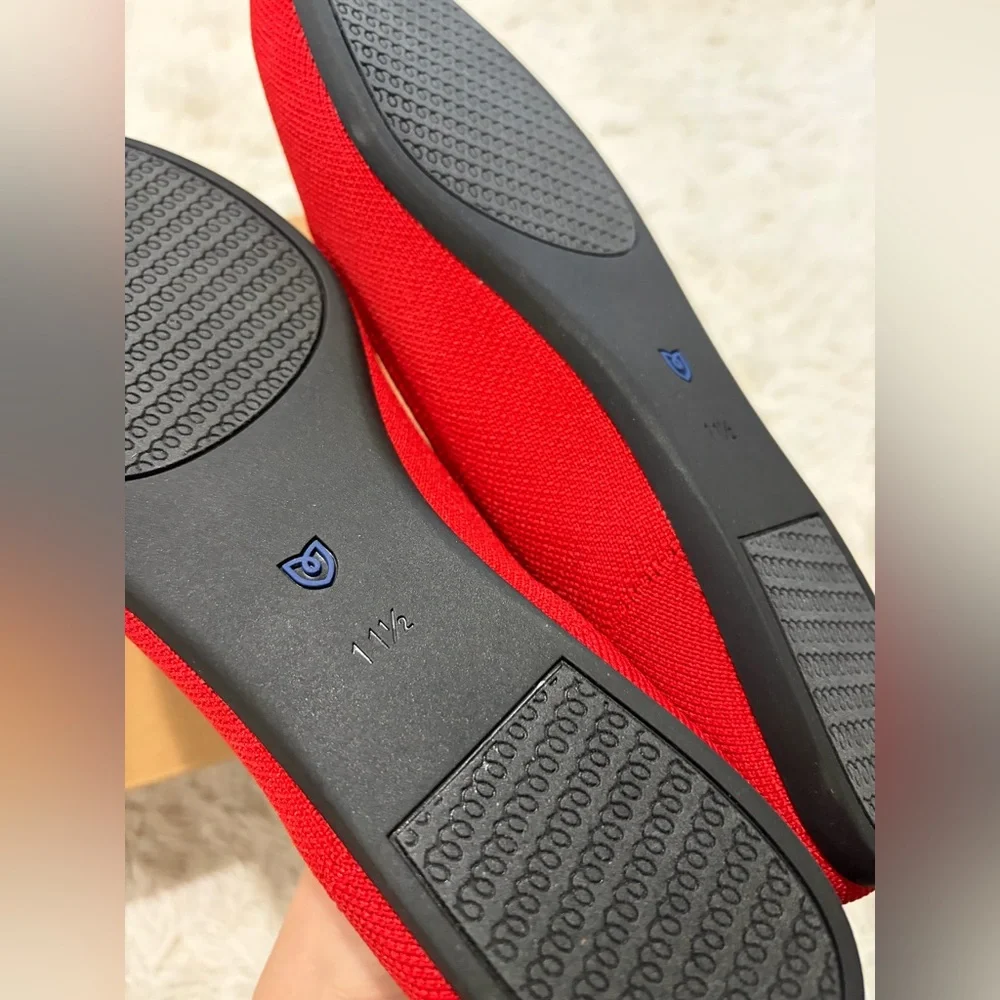 Rothy's The Point - Size 11.5 - NIB - Bright Red color